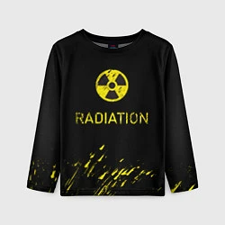Лонгслив детский Radiation - радиационная опасность, цвет: 3D-принт