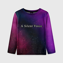 Лонгслив детский A Silent Voice gradient space, цвет: 3D-принт