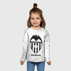 Лонгслив детский Valencia с потертостями на светлом фоне, цвет: 3D-принт — фото 2