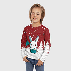 Лонгслив детский Кролик лесоруб, цвет: 3D-принт — фото 2