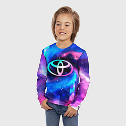 Лонгслив детский Toyota неоновый космос, цвет: 3D-принт — фото 2
