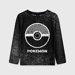 Детский лонгслив Pokemon с потертостями на темном фоне