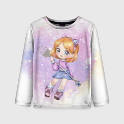 Лонгслив детский Девочка аниме, цвет: 3D-принт