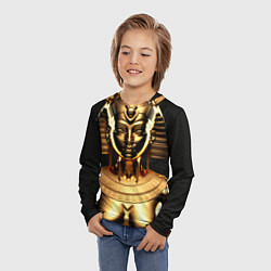 Лонгслив детский Египетская царица - Золотой бюст, цвет: 3D-принт — фото 2