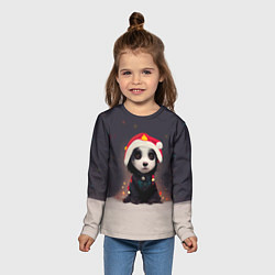 Лонгслив детский Пёсель - панда в колпаке, цвет: 3D-принт — фото 2