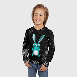 Лонгслив детский Cheeky rabbit celebrates the new year, цвет: 3D-принт — фото 2