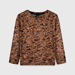 Лонгслив детский Мякиш черного хлеба, цвет: 3D-принт