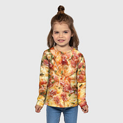 Лонгслив детский Вкусная пицца, цвет: 3D-принт — фото 2