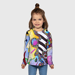 Лонгслив детский Василий Кандинский Абстрактная композиция, цвет: 3D-принт — фото 2