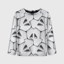 Лонгслив детский Металло-чешуйчатая серая броня, цвет: 3D-принт