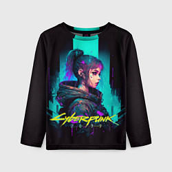 Лонгслив детский Киберпанк в стиле аниме, цвет: 3D-принт