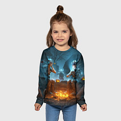 Лонгслив детский PUBG Halloween, цвет: 3D-принт — фото 2