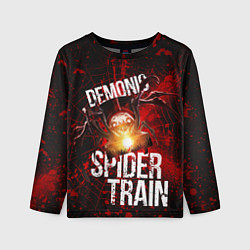 Детский лонгслив Demonic spider-train