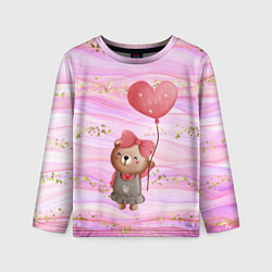 Лонгслив детский Мишка с шариком Love, цвет: 3D-принт