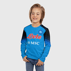 Лонгслив детский Хвича Кварацхелия Наполи форма домашняя, цвет: 3D-принт — фото 2