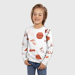 Лонгслив детский Поцелуйчики, цвет: 3D-принт — фото 2