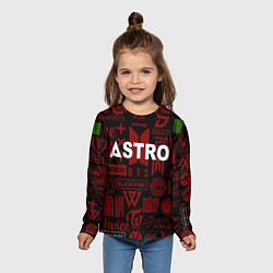 Лонгслив детский Astro k-pop pattern, цвет: 3D-принт — фото 2