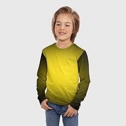 Лонгслив детский Желтый градиент, цвет: 3D-принт — фото 2