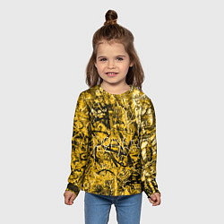 Лонгслив детский Желтый хаос, цвет: 3D-принт — фото 2