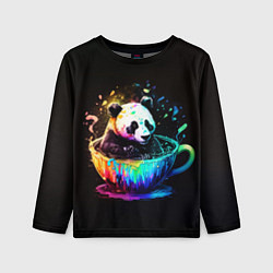 Лонгслив детский Панда в кружке, цвет: 3D-принт