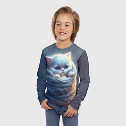 Лонгслив детский Котик в мешке, цвет: 3D-принт — фото 2