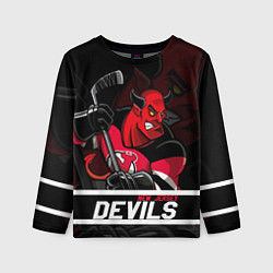 Лонгслив детский New Jersey Devils маскот, цвет: 3D-принт