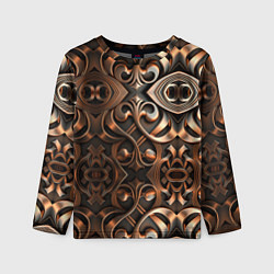Детский лонгслив Золотой узор - паттерн