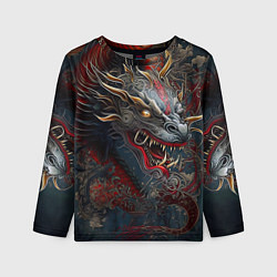 Лонгслив детский Дракон Irezumi, цвет: 3D-принт