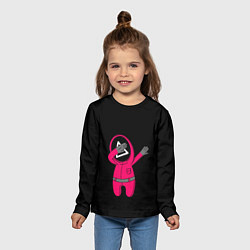 Лонгслив детский DAB игра в кальмара, цвет: 3D-принт — фото 2