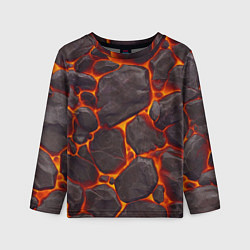 Лонгслив детский Каменная лава, цвет: 3D-принт