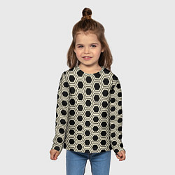 Лонгслив детский Шестиугольная сота, цвет: 3D-принт — фото 2