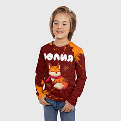 Лонгслив детский Юлия осенняя лисичка, цвет: 3D-принт — фото 2