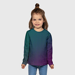 Лонгслив детский Multicolored texture, цвет: 3D-принт — фото 2