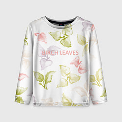 Детский лонгслив Birch leaves