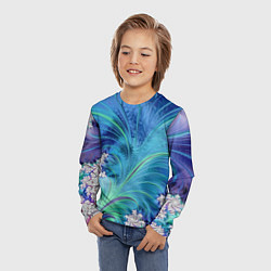 Лонгслив детский Авангардная фрактальная композиция, цвет: 3D-принт — фото 2