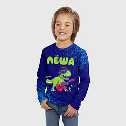 Лонгслив детский Лёша рокозавр, цвет: 3D-принт — фото 2