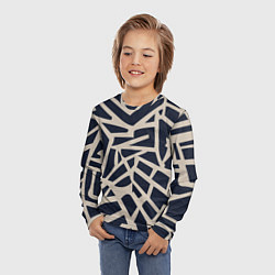 Лонгслив детский Паттерн из абстрактных фигур, цвет: 3D-принт — фото 2
