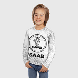 Лонгслив детский Saab с потертостями на светлом фоне, цвет: 3D-принт — фото 2