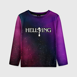 Детский лонгслив Hellsing gradient space