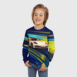 Лонгслив детский Спортивная немецкая машина Porsche 911, цвет: 3D-принт — фото 2