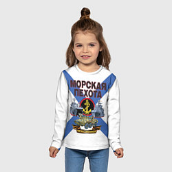 Лонгслив детский Морская пехота - где мы, там победа!, цвет: 3D-принт — фото 2