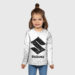 Лонгслив детский Suzuki с потертостями на светлом фоне, цвет: 3D-принт — фото 2