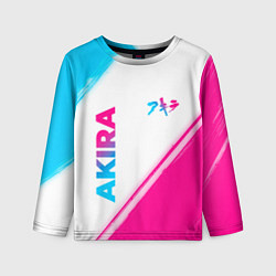 Лонгслив детский Akira neon gradient style: надпись, символ, цвет: 3D-принт