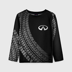 Лонгслив детский Infiniti tire tracks, цвет: 3D-принт