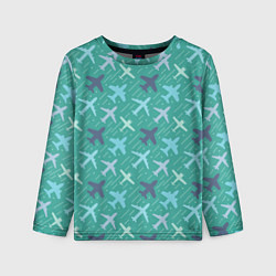 Лонгслив детский Самолётики, цвет: 3D-принт