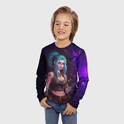 Лонгслив детский Jinx arcane League of Legends, цвет: 3D-принт — фото 2