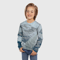 Лонгслив детский Серая стена и блоки, цвет: 3D-принт — фото 2