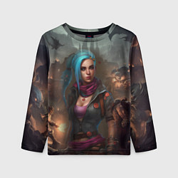 Лонгслив детский Jinx art Arcane League of Legends fantasy, цвет: 3D-принт