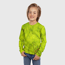 Лонгслив детский Abstraction green, цвет: 3D-принт — фото 2