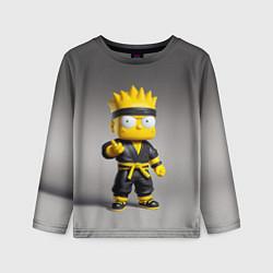 Лонгслив детский Bart Simpson - ninja - Japan, цвет: 3D-принт